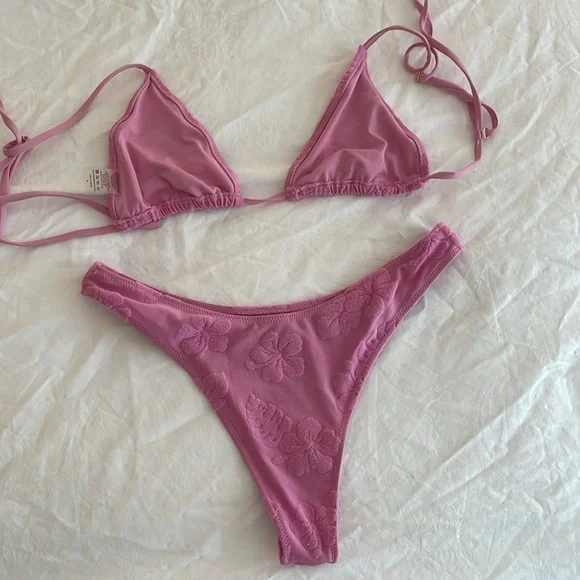 Pink Floral Bikini Set - Picture 2 of 4